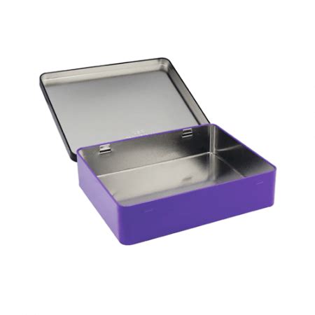 rectangle box steel|rectangular metal box with lid.